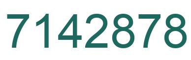 Number 7142878 green image