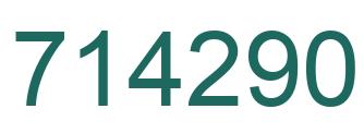 Number 714290 green image