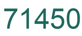 Number 71450 green image