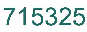 Number 715325 green image