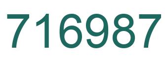Number 716987 green image