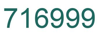 Number 716999 green image