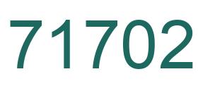 Number 71702 green image