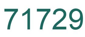 Number 71729 green image