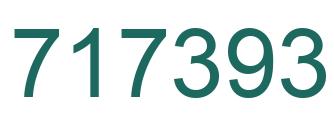 Number 717393 green image