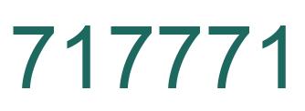 Number 717771 green image