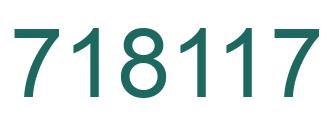 Número 718117 imagen verde