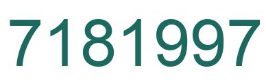Número 7181997 imagen verde