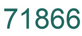 Number 71866 green image