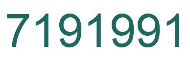 Número 7191991 imagen verde
