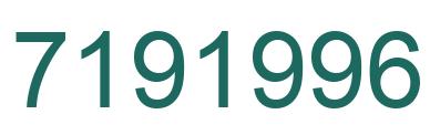 Number 7191996 green image