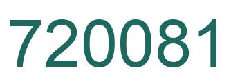 Number 720081 green image