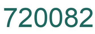 Number 720082 green image