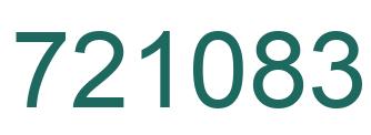 Number 721083 green image
