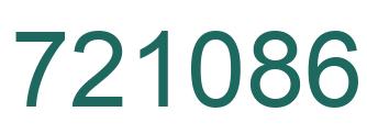 Number 721086 green image