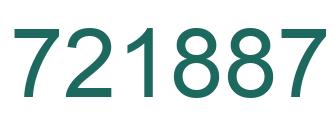 Number 721887 green image