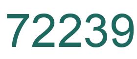 Number 72239 green image