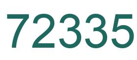 Number 72335 green image