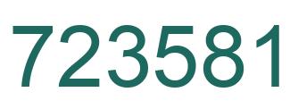 Número 723581 imagen verde