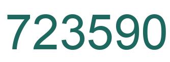 Number 723590 green image
