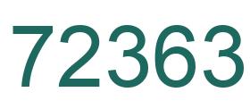 Number 72363 green image