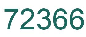 Number 72366 green image