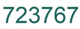 Number 723767 green image