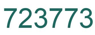 Number 723773 green image