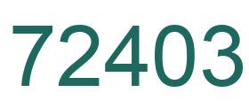 Número 72403 imagen verde