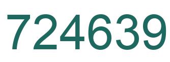 Number 724639 green image