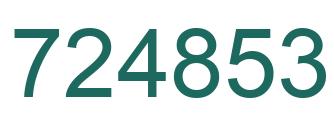 Number 724853 green image