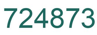 Number 724873 green image