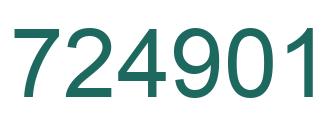 Number 724901 green image