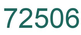 Number 72506 green image