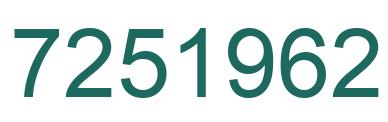Number 7251962 green image