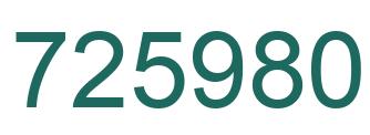 Number 725980 green image