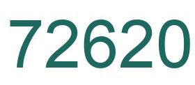 Number 72620 green image