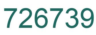Number 726739 green image