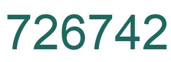 Number 726742 green image