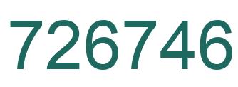 Number 726746 green image