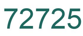 Number 72725 green image
