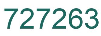 Number 727263 green image
