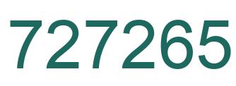 Number 727265 green image