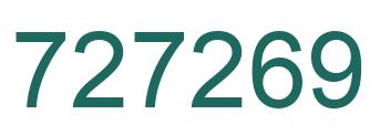 Number 727269 green image