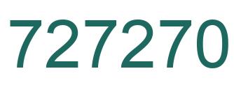 Number 727270 green image