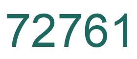 Number 72761 green image