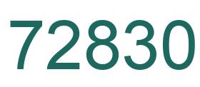 Number 72830 green image