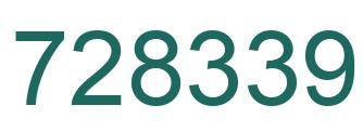 Número 728339 imagen verde