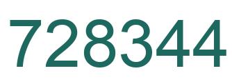 Número 728344 imagen verde