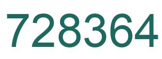Número 728364 imagen verde